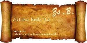 Zsilka Beáta névjegykártya